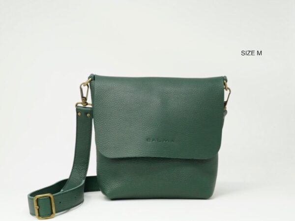 Authentic Leather Crossbody bag (green) - Image 3