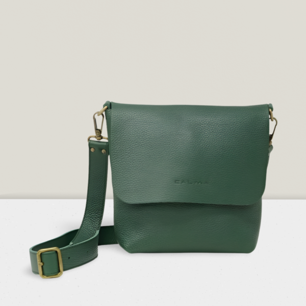 Authentic Leather Crossbody bag (green)