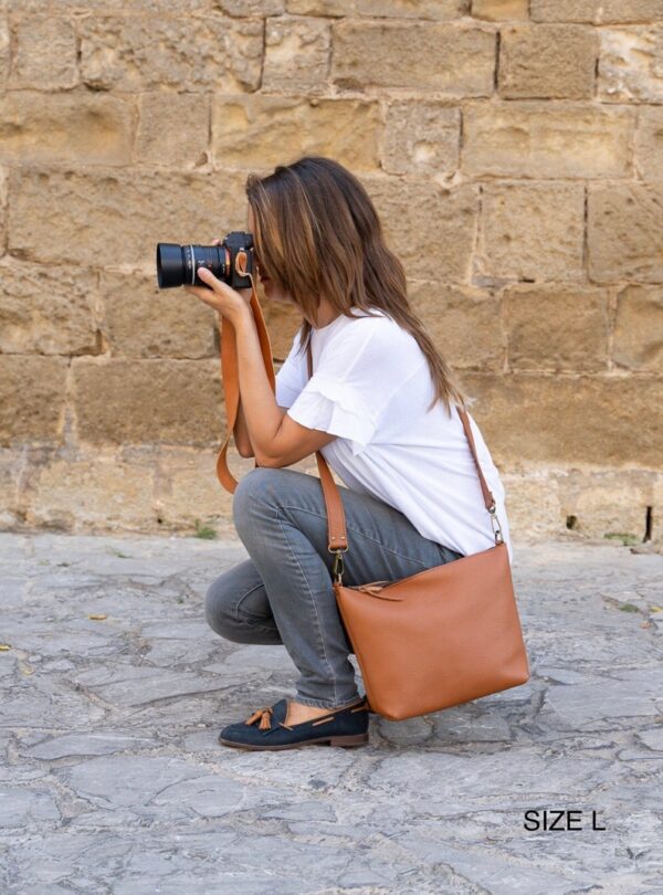 Authentic Leather Crossbody bag (green) - Image 4