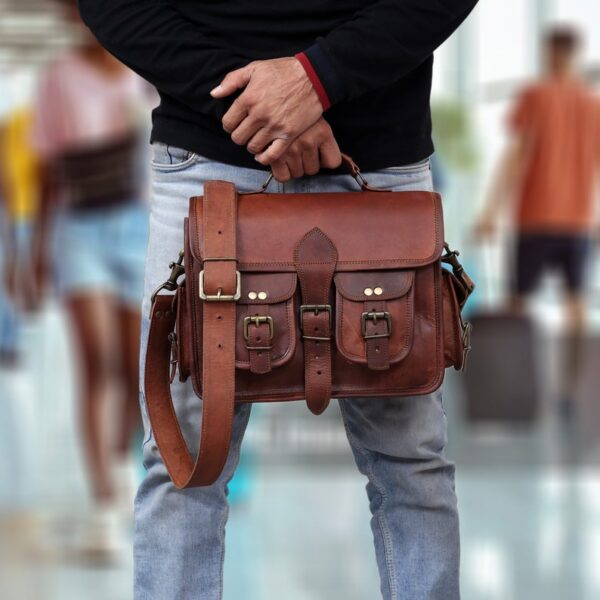 Authentic Leather bag. Handmade - Image 2