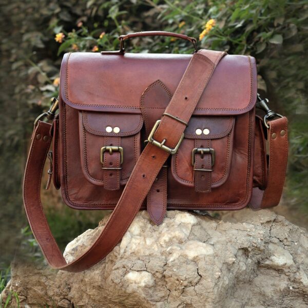 Authentic Leather bag. Handmade - Image 9