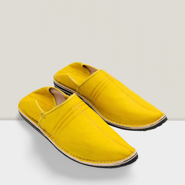 Tamizart genuine leather Slippers For men. (yellow)