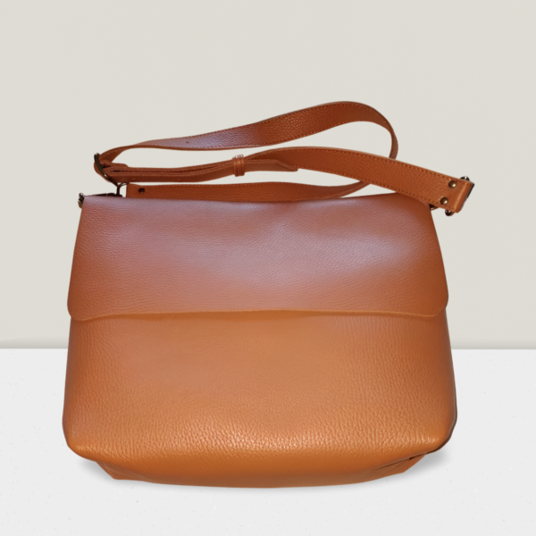 Authentic Leather Crossbody bag-camel