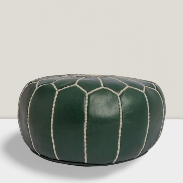 Royal green Pouf, bohemian decor, new home gift - Image 2