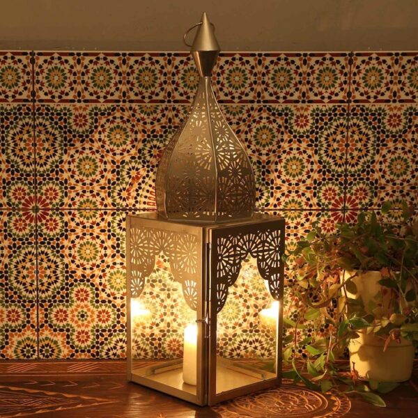 2 Glass Metal Moroccan Lantern - Image 3