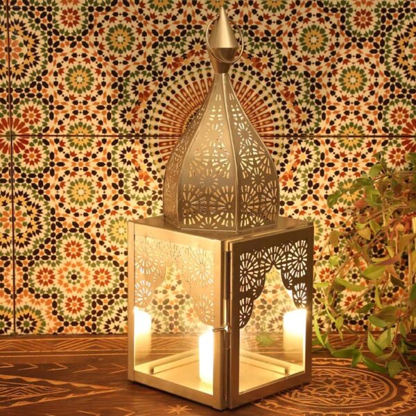 2 Glass Metal Moroccan Lantern - Image 4